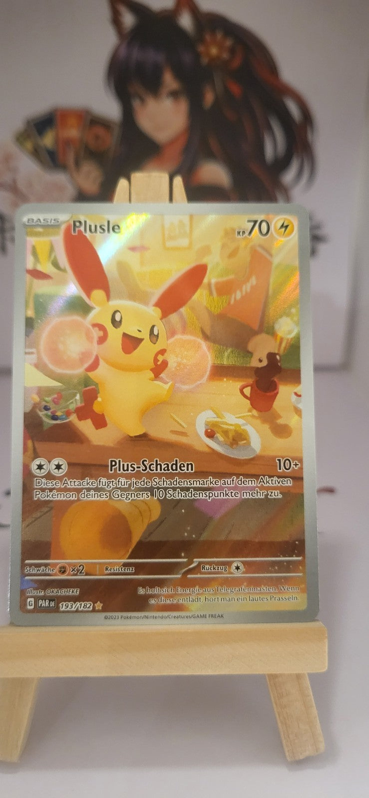 Pokémon Plusle 193/182 Illustration Rare Paradoxrift Deutsch NM
