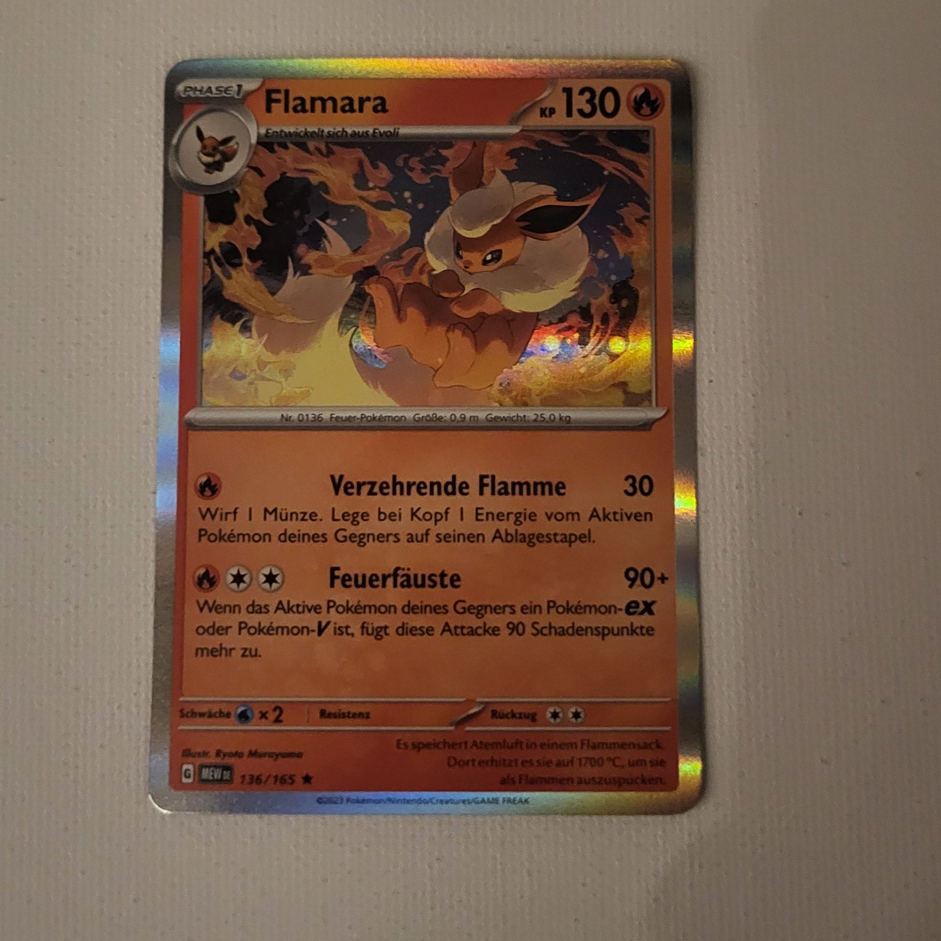 Pokémon – Flamara – Holo – Pokémon 151 – 136/165