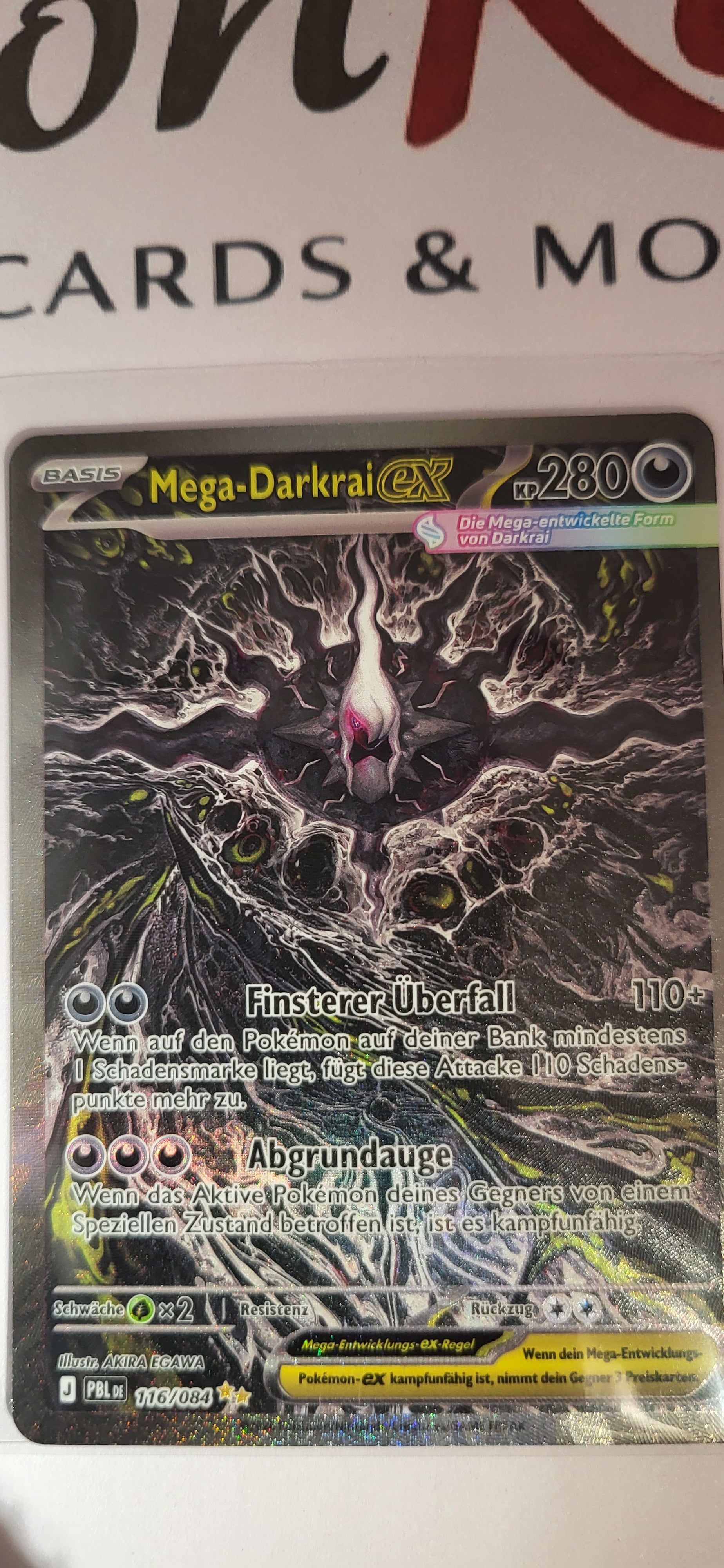 Pokémon Mega-Darkrai EX 116/084 – Full Art Secret Rare – Dunkelnacht – Near Mint – Deutsch