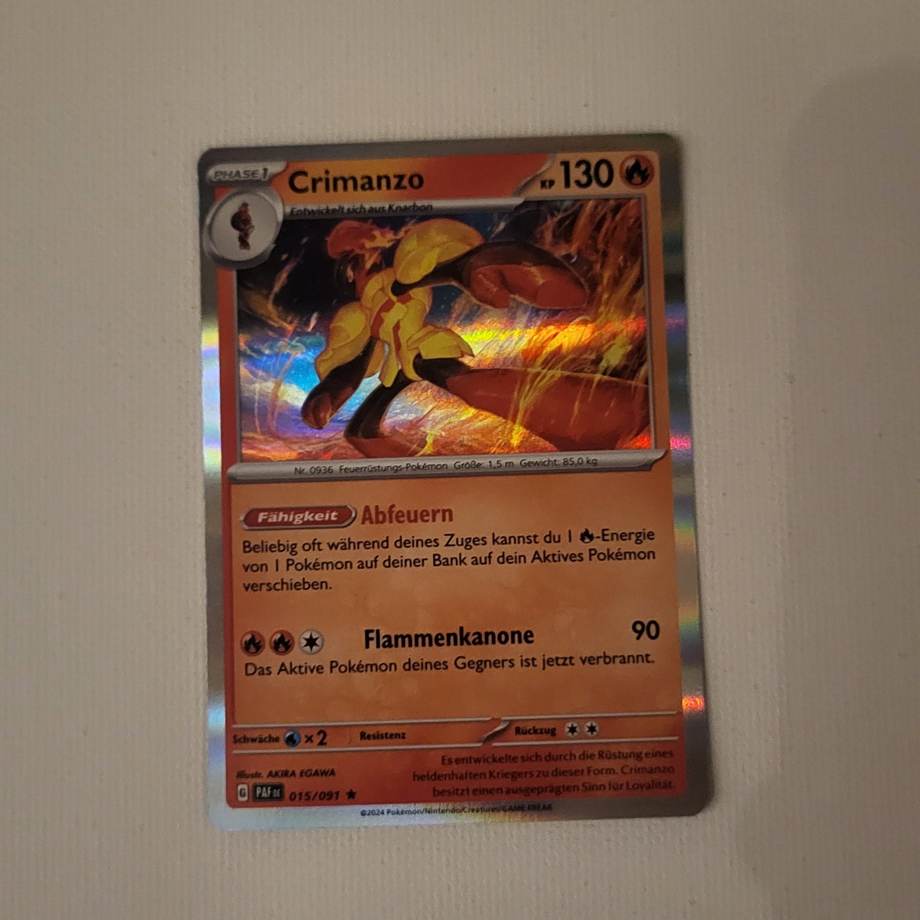 Pokémon – Crimanzo – Holo – Paradox Rift – 015/091
