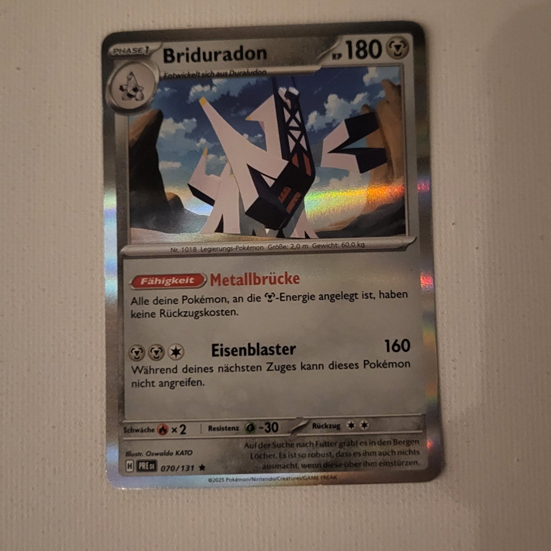 Pokémon – Briduradon – Holo – Paradox Rift – 070/131