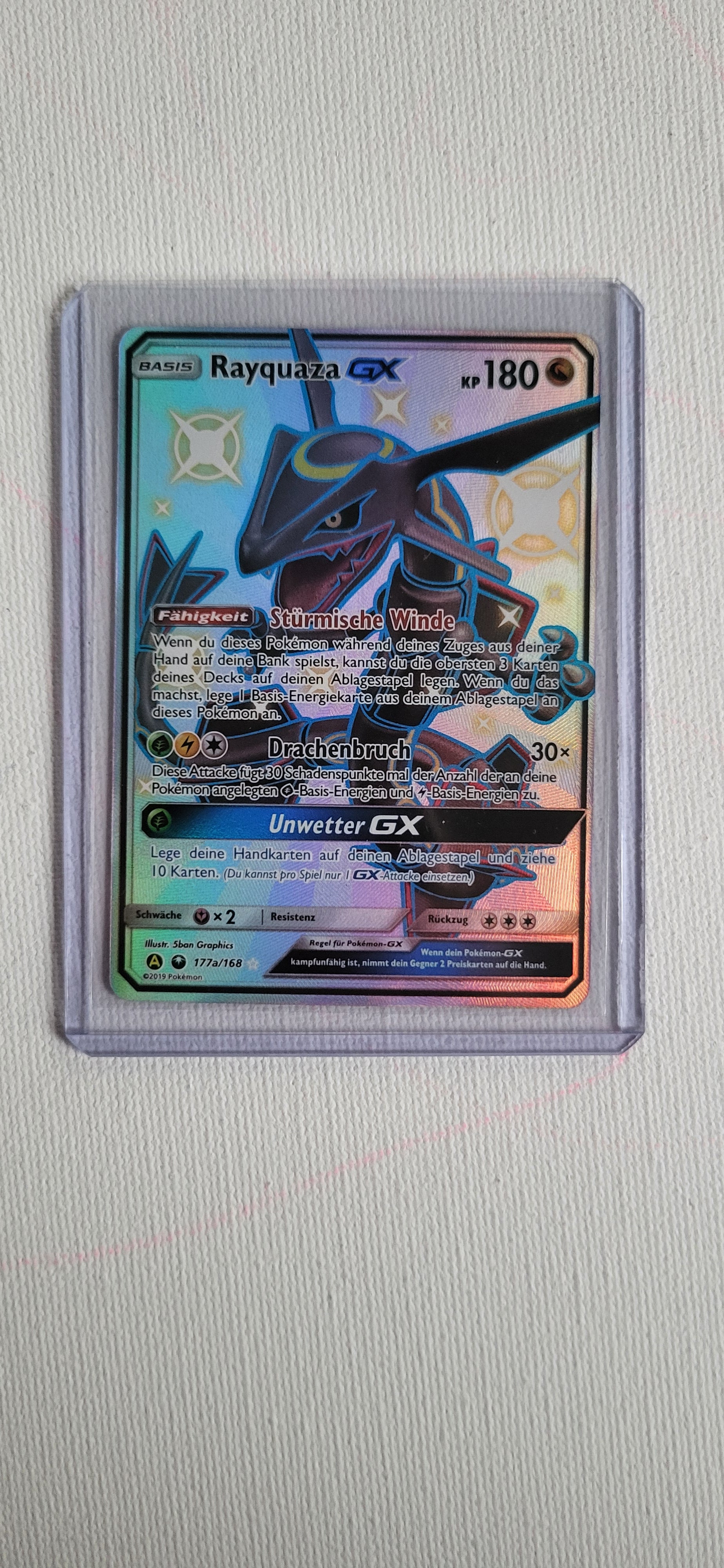 Pokémon Rayquaza GX 177/168  Secret Rare Deutsch
