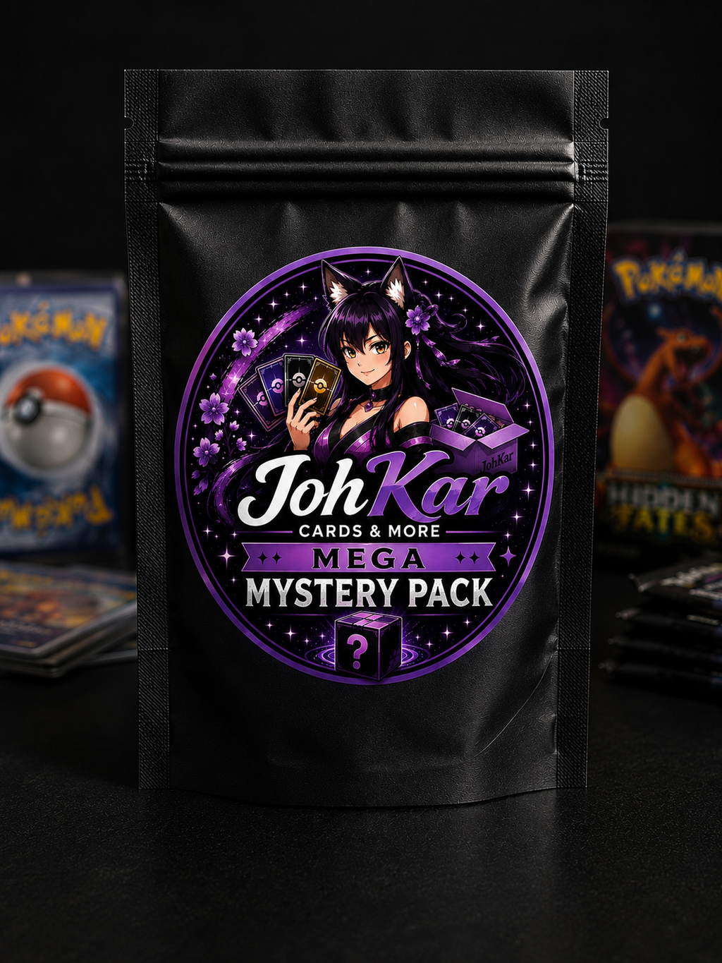 JohKar - Pokémon Mega Mystery Pack - 50 Karten - Chance auf Hits