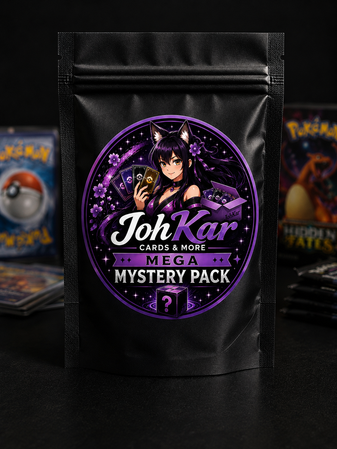 JohKar - Pokémon Mega Mystery Pack - 50 Karten - Chance auf Hits