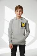 Pokémon Hoodie Jungen – Grau – Pikachu Print