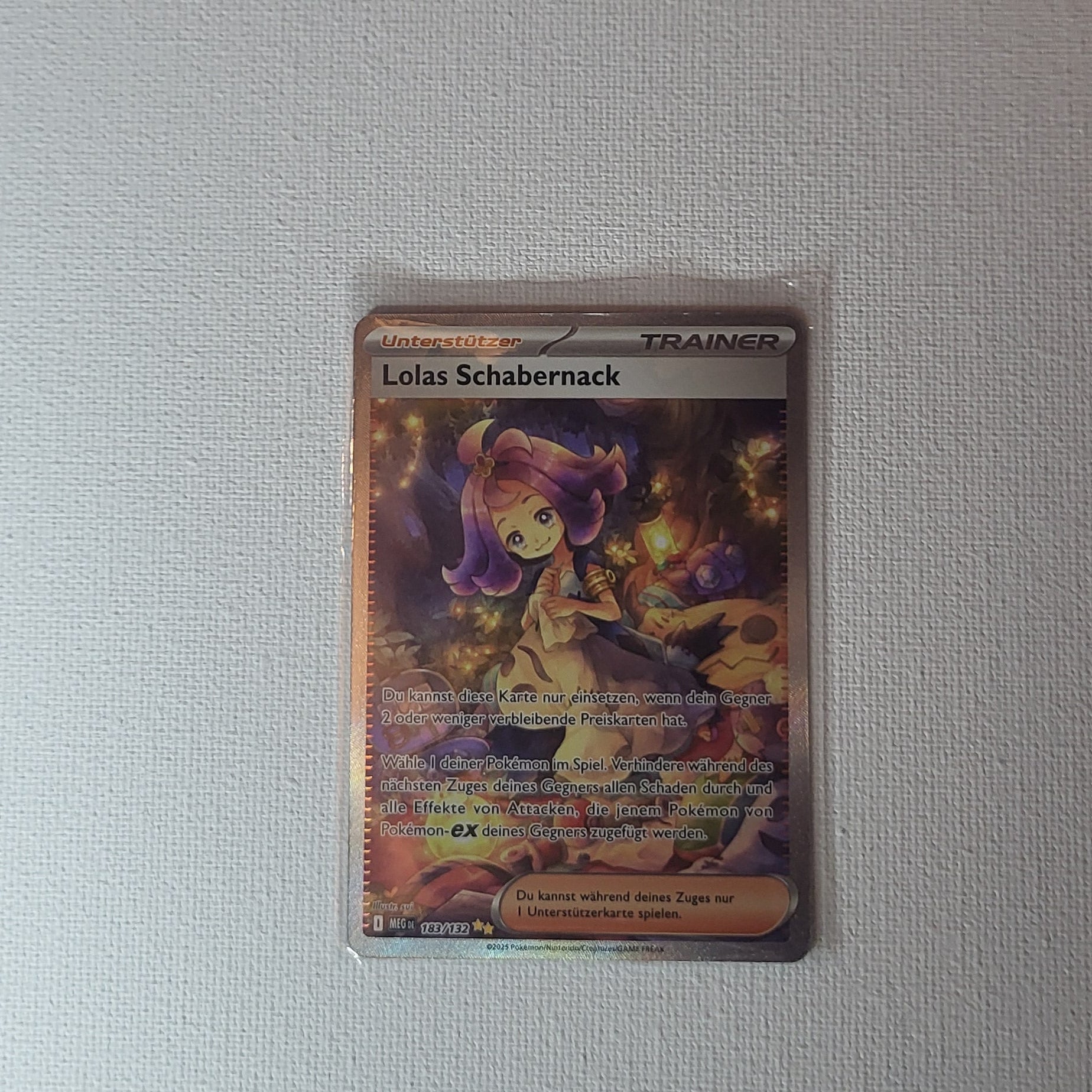 Pokémon – Lolas Schabernack – Full Art Trainer – MEG 183/132 – Near Mint