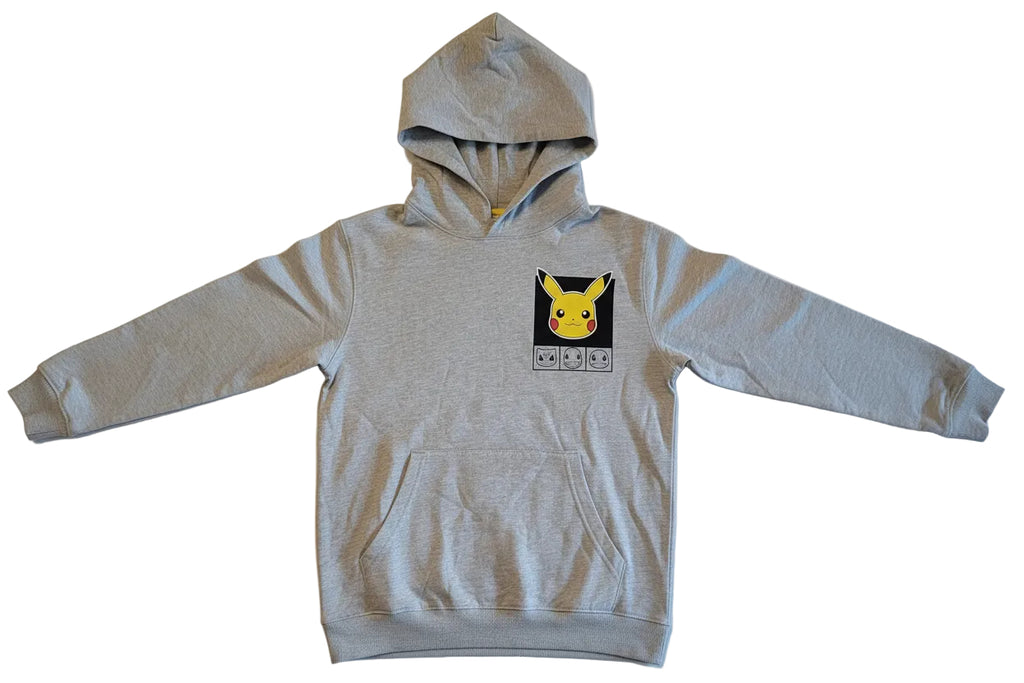Pokémon Hoodie Jungen – Grau – Pikachu Print