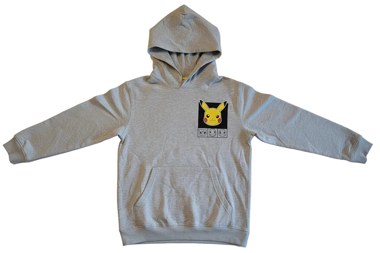 Pokémon Hoodie Jungen – Grau – Pikachu Print