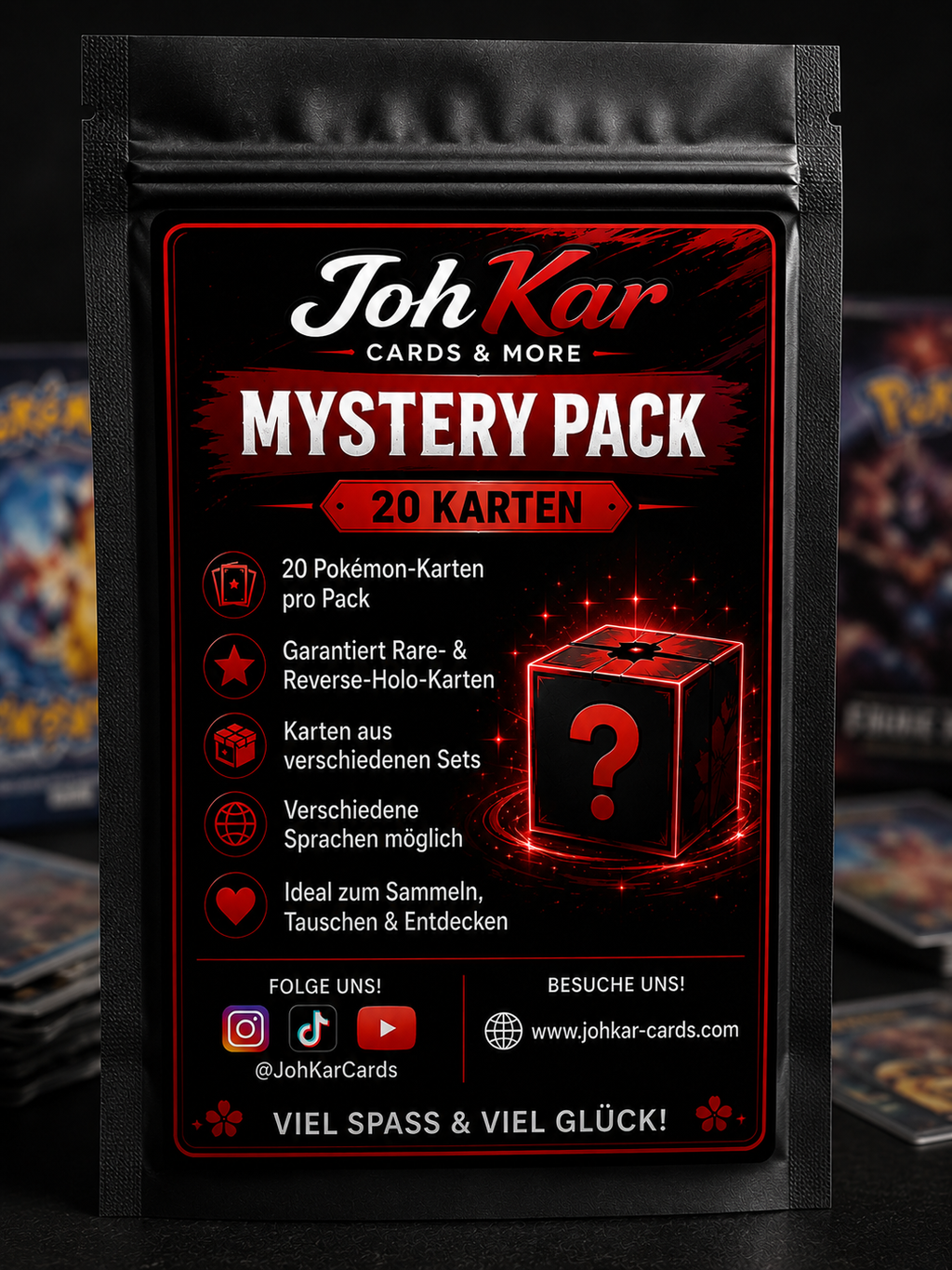 JohKar - Pokémon Mystery Pack – 20 Karten