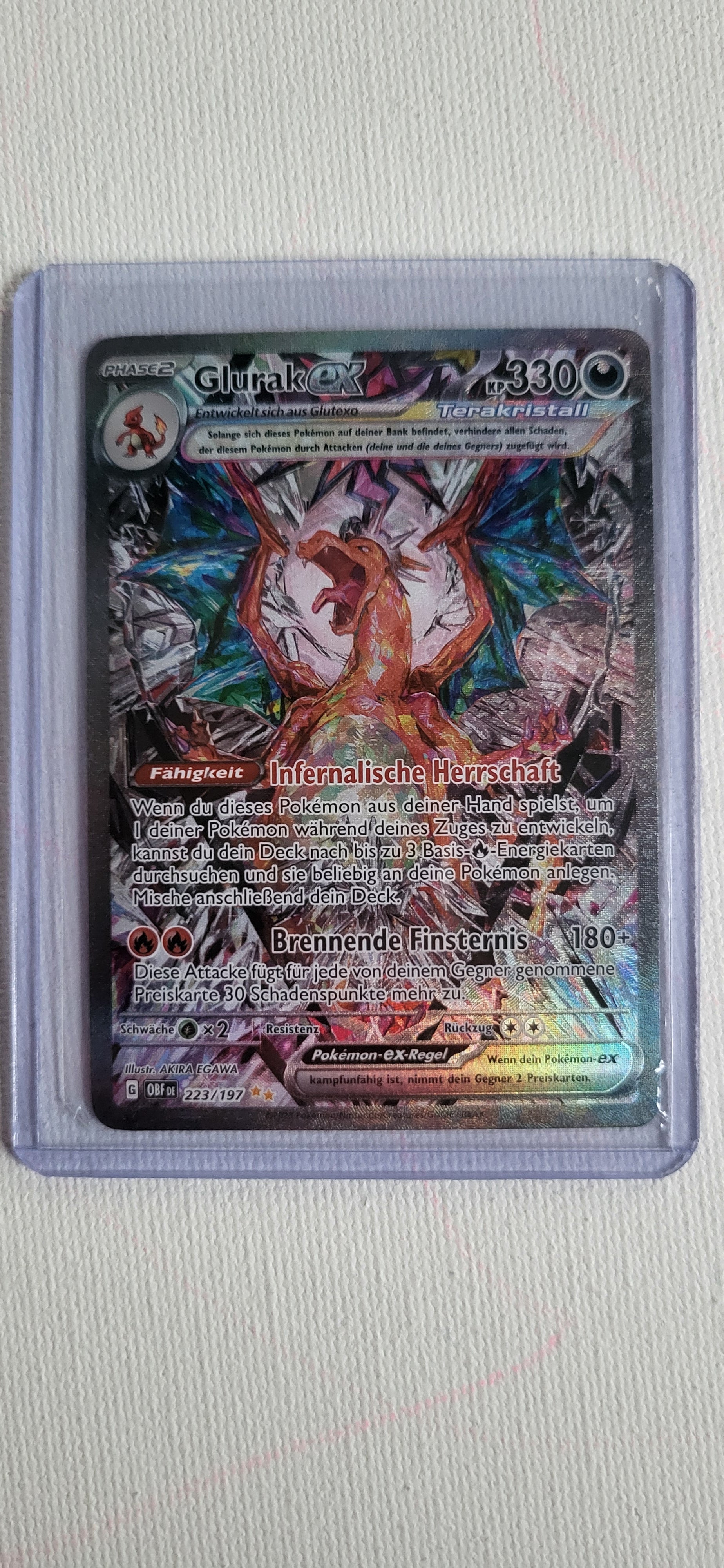 Pokémon Glurak ex 223/197 Full Art Deutsch – Obsidianflammen