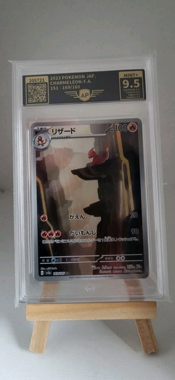 Pokémon Charmeleon Full Art 151 169/165 Japan 2023 Mint+ 9.5 AP Grading Glutexo